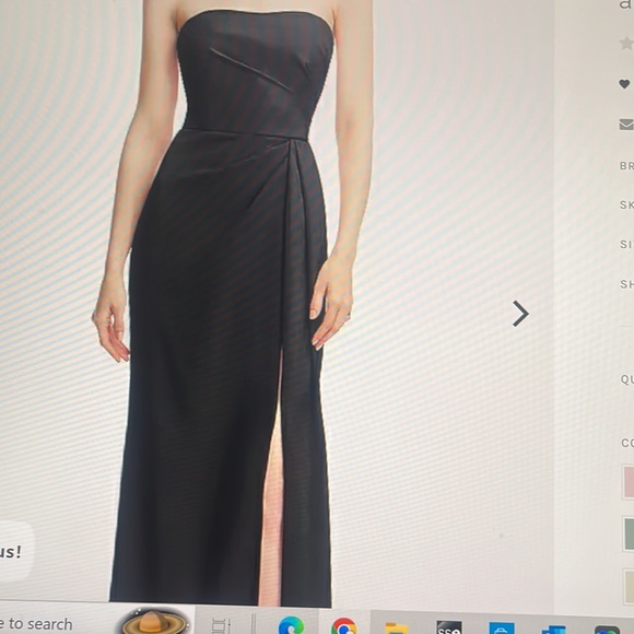 NWT After Six Strapless Wrap Trumpet Dress. Size Prom#Wedding - Picture 3 of 7